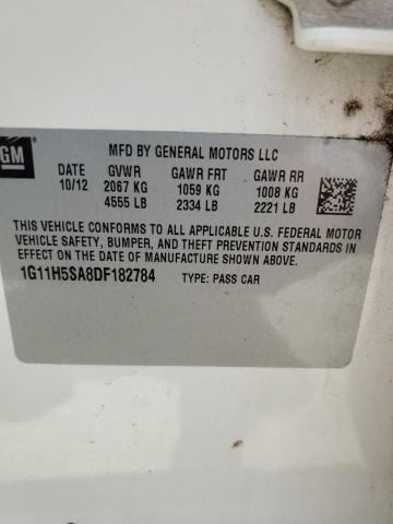 2013 Chevrolet Malibu Ltz VIN: 1G11H5SA8DF182784 Lot: 59593824