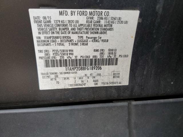 2015 Ford Taurus Se VIN: 1FAHP2D88FG189206 Lot: 59550124