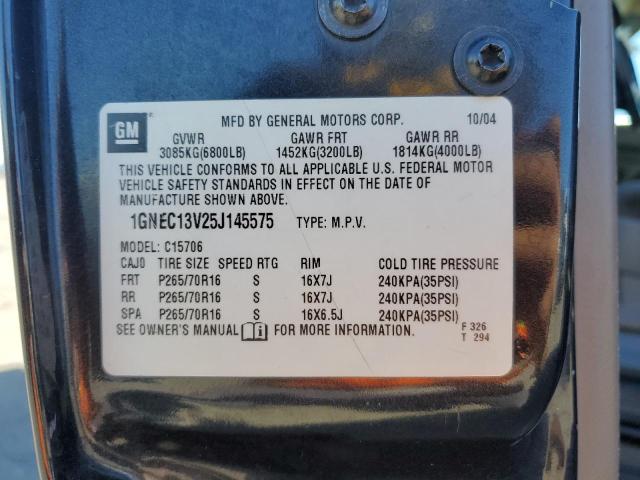 2005 Chevrolet Tahoe C1500 VIN: 1GNEC13V25J145575 Lot: 61030344