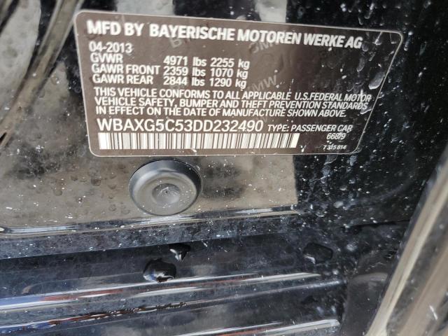 2013 BMW 528 I VIN: WBAXG5C53DD232490 Lot: 56087124