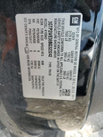 2011 GMC Sierra K1500 Slt VIN: 3GTP2WE38BG323242 Lot: 59372774