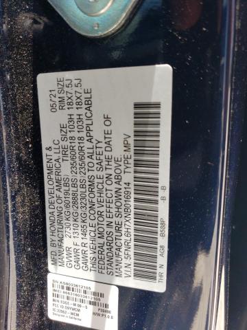 2022 Honda Odyssey Exl VIN: 5FNRL6H7XNB016914 Lot: 60497954