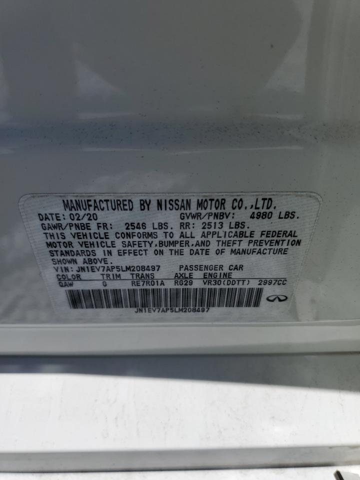 JN1EV7AP5LM208497 2020 Infiniti Q50 Pure