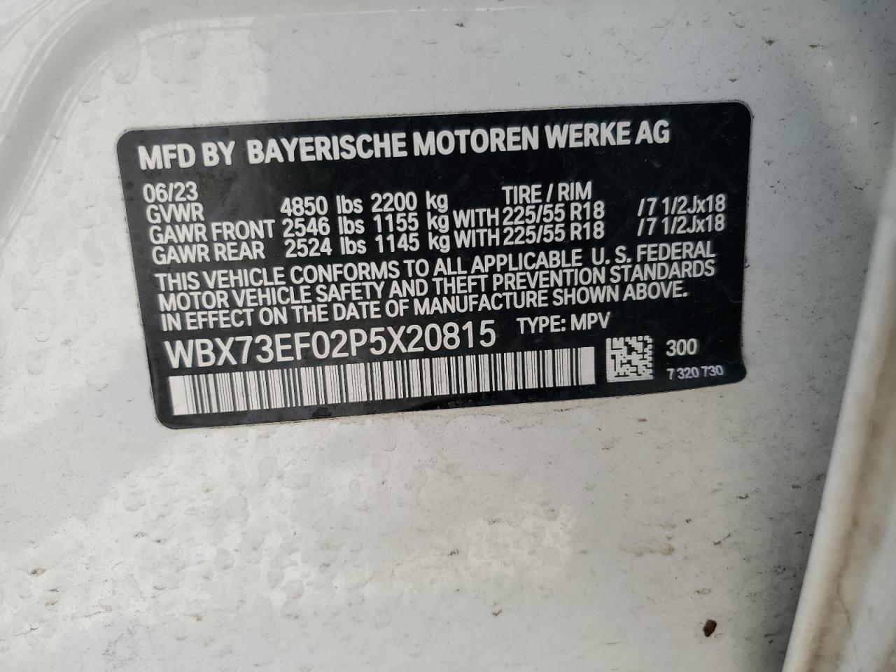 WBX73EF02P5X20815 2023 BMW X1 xDrive28I