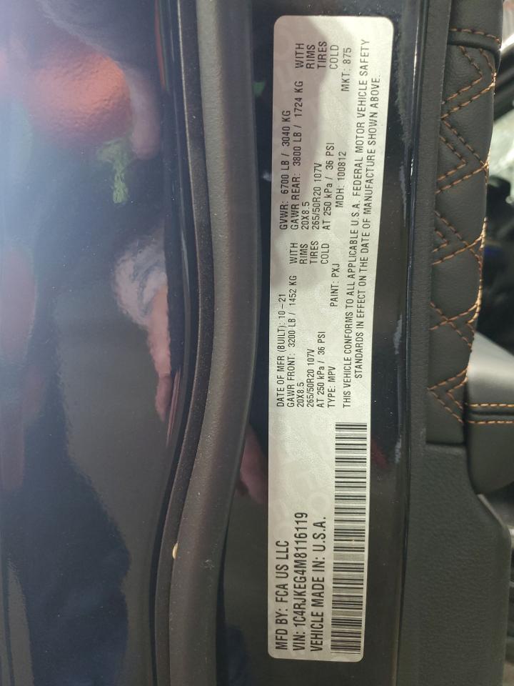 1C4RJKEG4M8116119 2021 Jeep Grand Cherokee L Summit