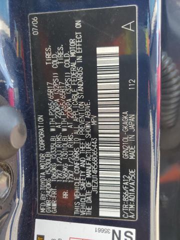 2006 Toyota 4Runner Sr5 VIN: JTEZU14R568065443 Lot: 60280884