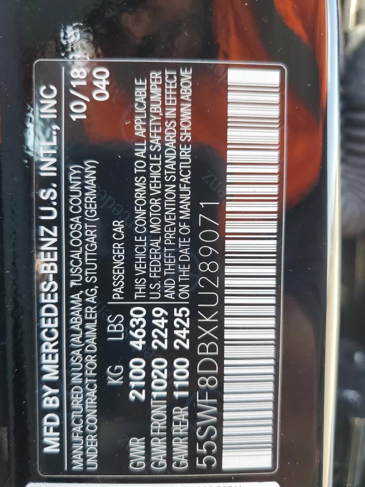 55SWF8DBXKU289071 2019 Mercedes-Benz C 300