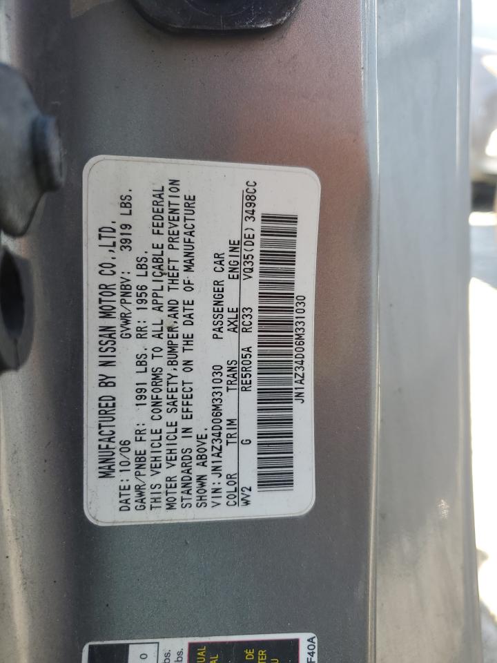 JN1AZ34D06M331030 2006 Nissan 350Z Coupe