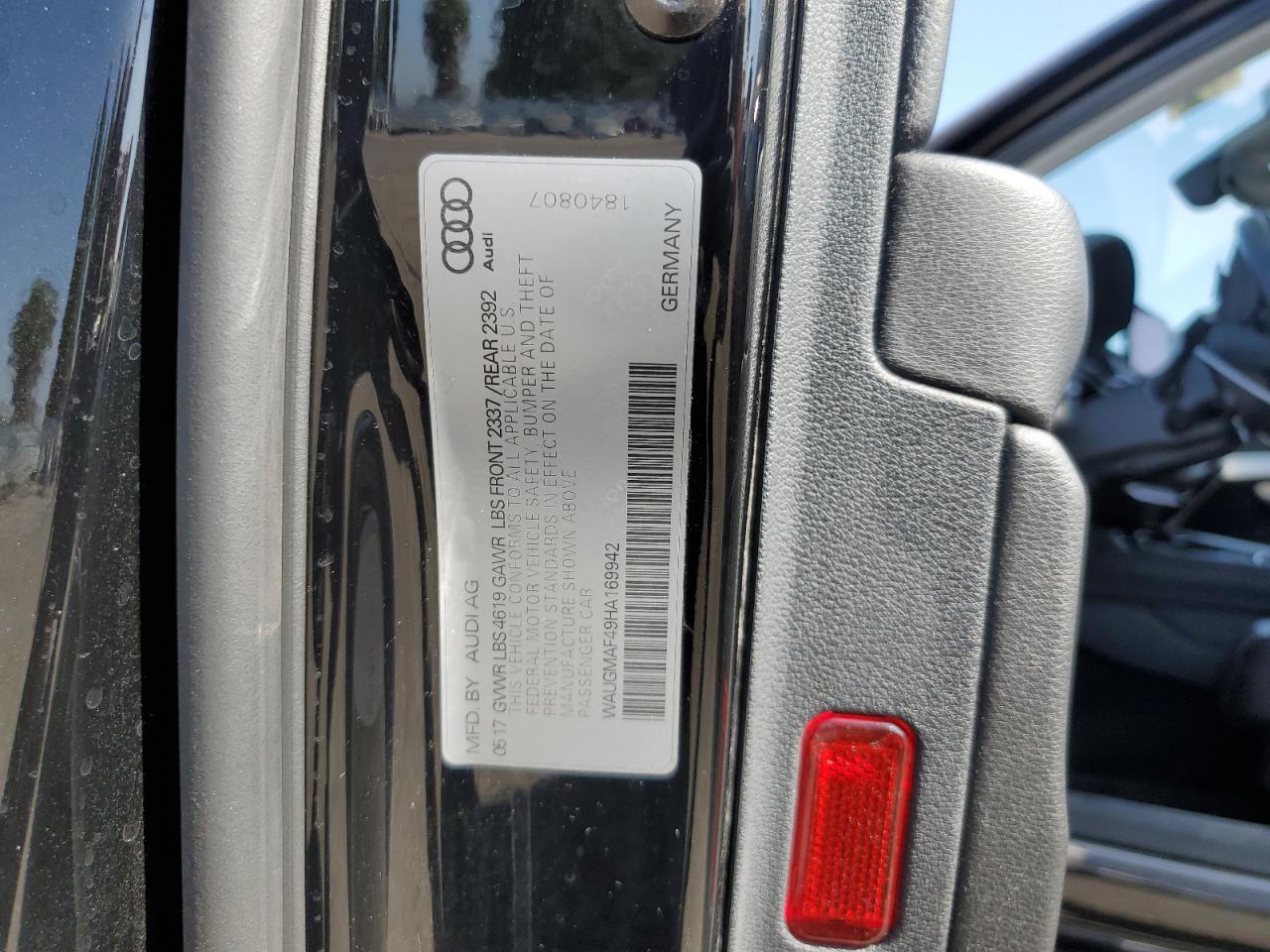 WAUGMAF49HA169942 2017 Audi A4 Ultra Premium