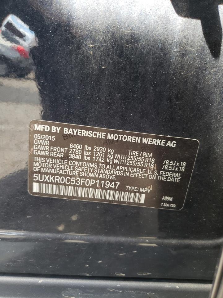 5UXKR0C53F0P11947 2015 BMW X5 xDrive35I