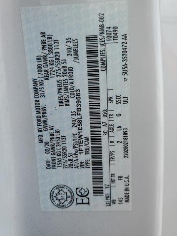 2020 FORD F150 SUPER - 1FTEW1E58LFB39583