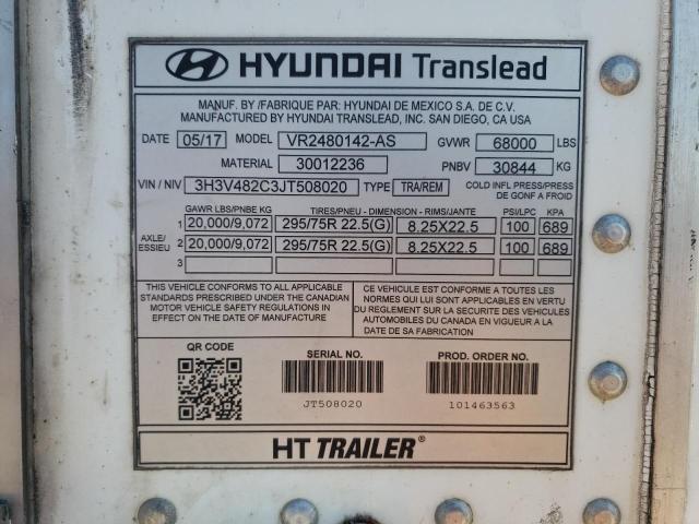 2018 Hyundai Reefer VIN: 3H3V482C3JT508020 Lot: 58761624