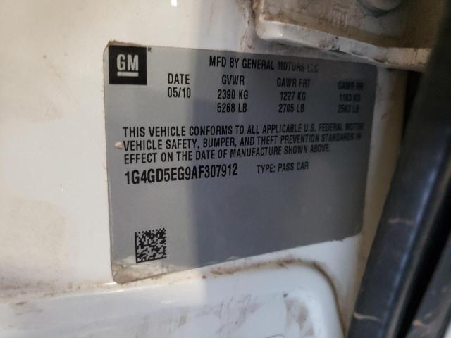 2010 Buick Lacrosse Cxl VIN: 1G4GD5EG9AF307912 Lot: 59472834