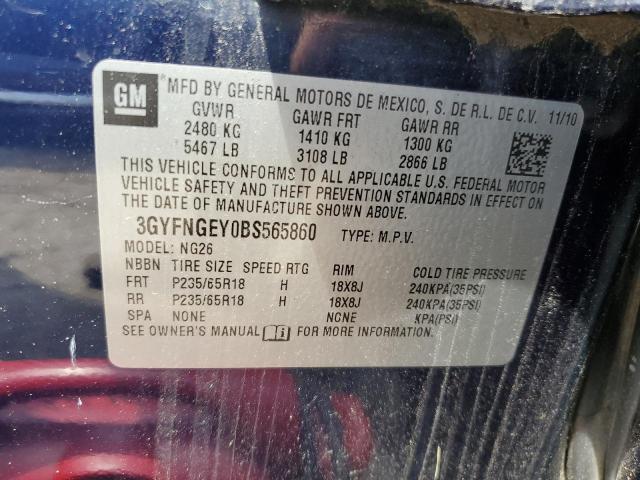 2011 Cadillac Srx VIN: 3GYFNGEY0BS565860 Lot: 59669424