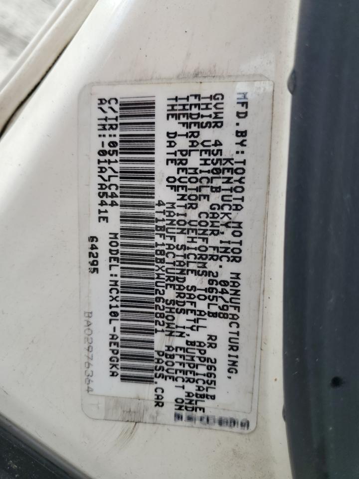 4T1BF18BXWU262821 1998 Toyota Avalon Xl