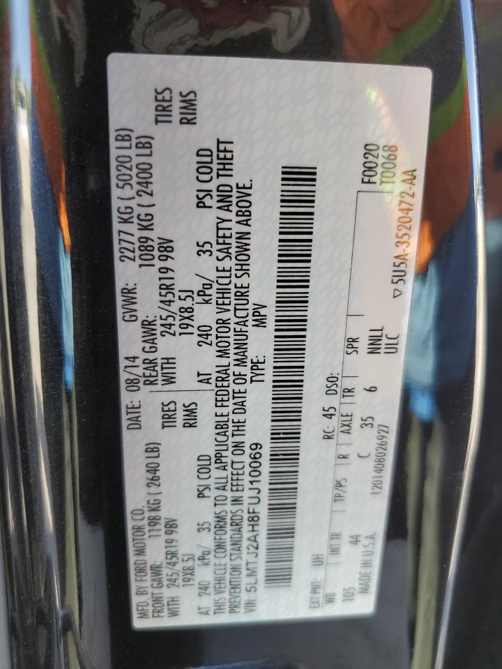 5LMTJ2AH8FUJ10069 2015 Lincoln Mkc