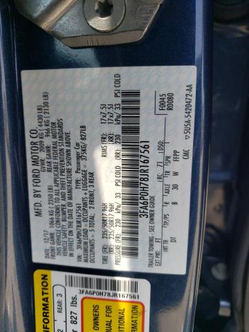 3FA6P0H78JR167561 2018 FORD FUSION - Image 12