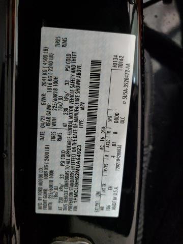 2021 Ford Escape Sel VIN: 1FMCU9H62MUA64923 Lot: 60051934