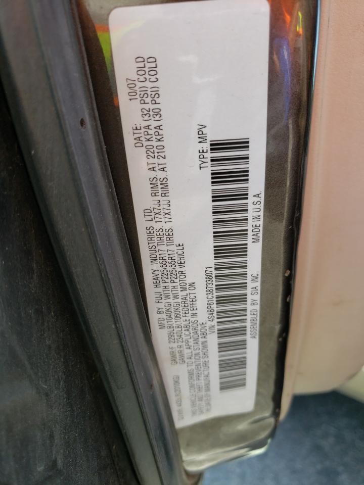 4S4BP61C387338071 2008 Subaru Outback 2.5I