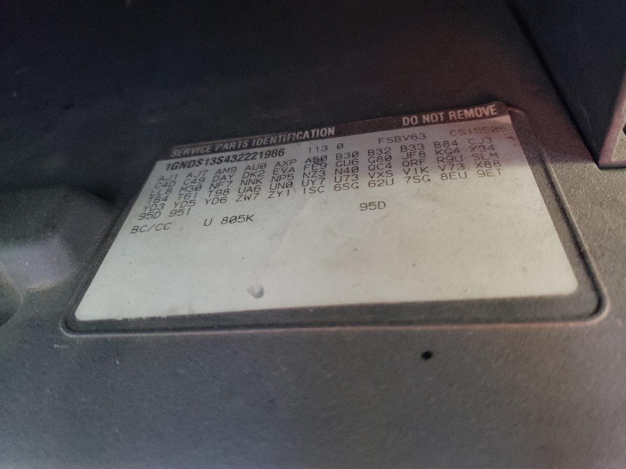 1GNDS13S432221986 2003 Chevrolet Trailblazer