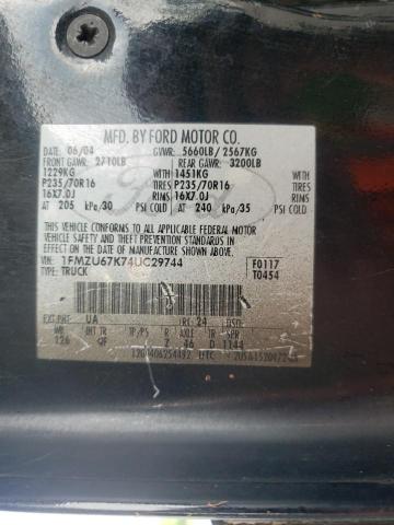 2004 Ford Explorer Sport Trac VIN: 1FMZU67K74UC29744 Lot: 59520714