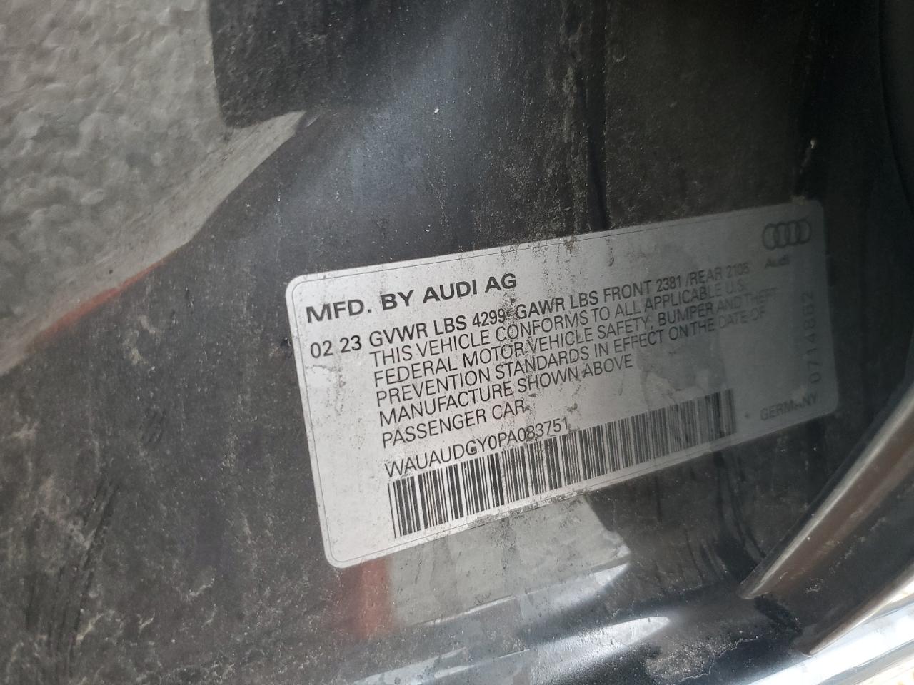 WAUAUDGY0PA083751 2023 Audi A3 Premium