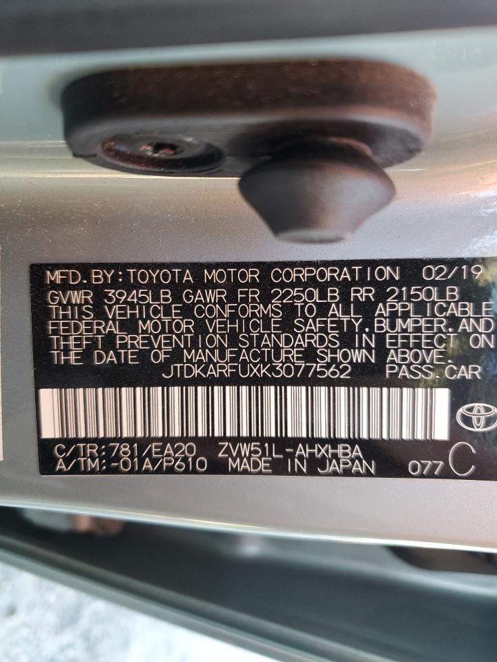 JTDKARFUXK3077562 2019 Toyota Prius