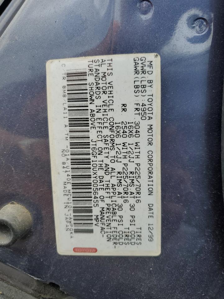 JT6GF10UXY0056455 2000 Lexus Rx 300