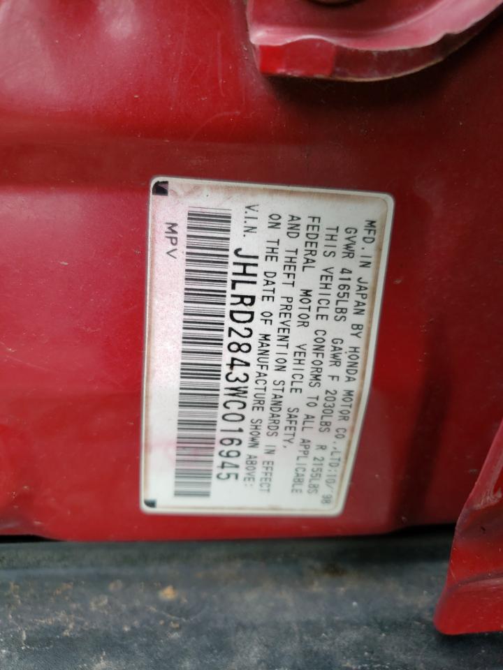 JHLRD2843WC016945 1998 Honda Cr-V Lx