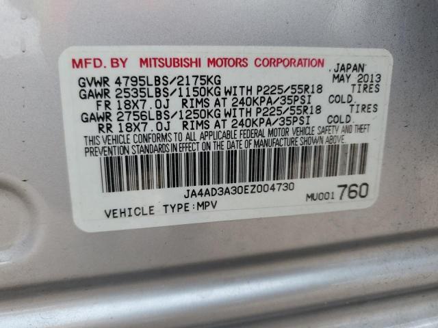 2014 Mitsubishi Outlander Se VIN: JA4AD3A30EZ004730 Lot: 59799724