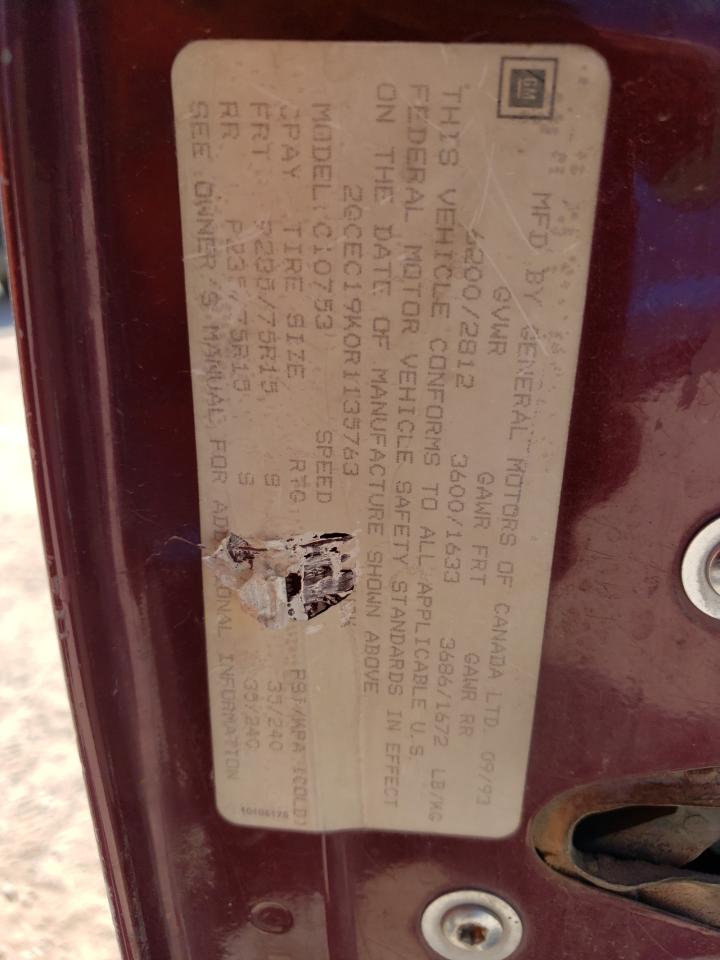 2GCEC19K0R1135763 1994 Chevrolet Gmt-400 C1500