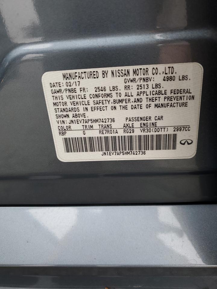 JN1EV7AP5HM742736 2017 Infiniti Q50 Premium