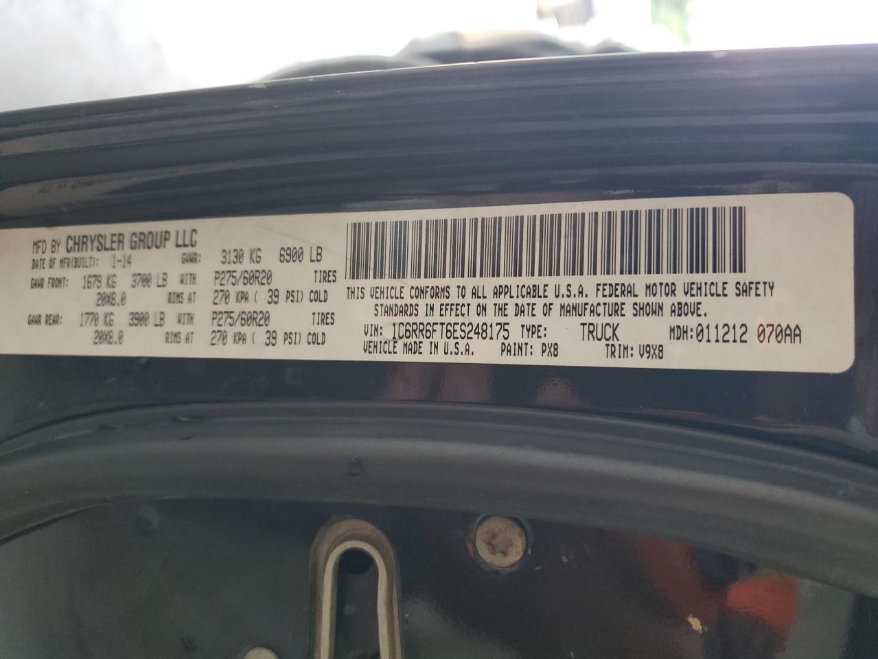 1C6RR6FT6ES248175 2014 Ram 1500 St