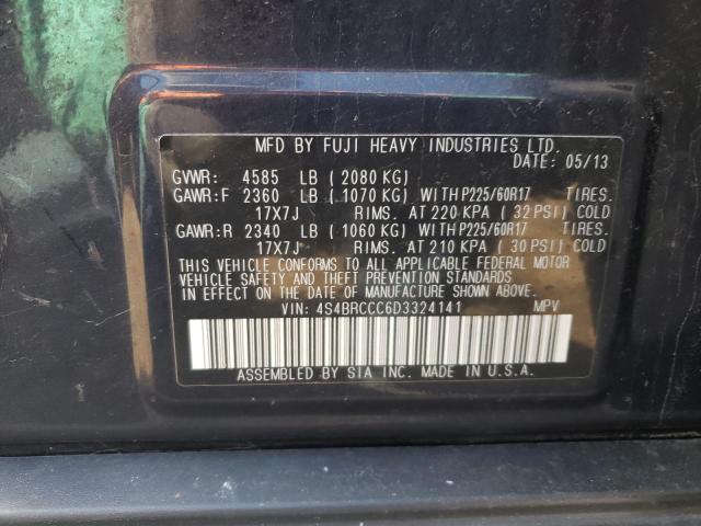 2013 Subaru Outback 2.5I Premium VIN: 4S4BRCCC6D3324141 Lot: 57881954