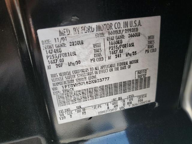 2002 Ford F150 Supercrew VIN: 1FTRW07L62KB33777 Lot: 58771064