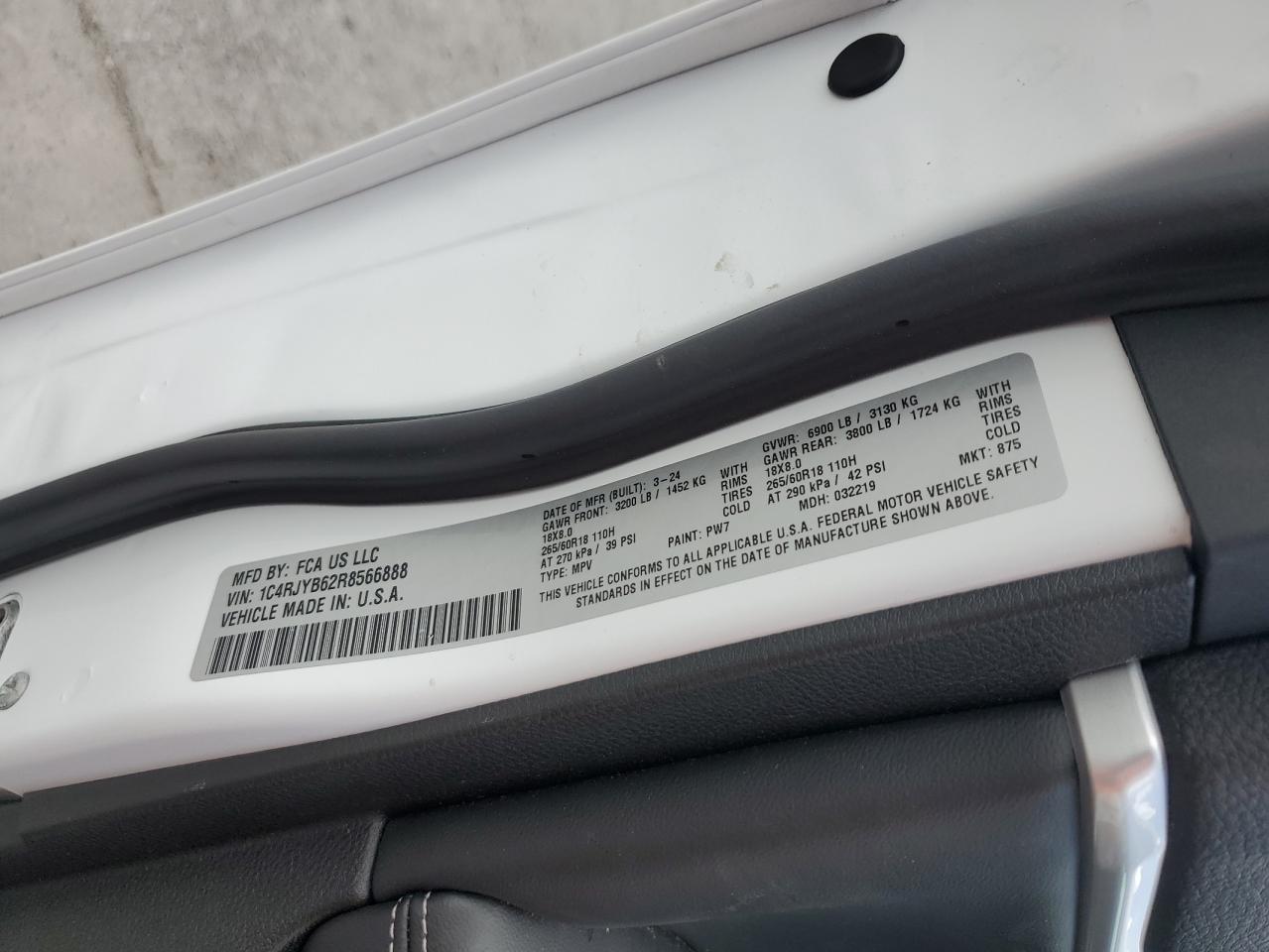 1C4RJYB62R8566888 2024 Jeep Grand Cherokee Limited 4Xe