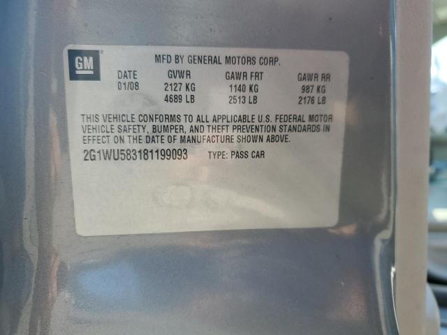 2008 Chevrolet Impala Ltz VIN: 2G1WU583181199093 Lot: 57582754