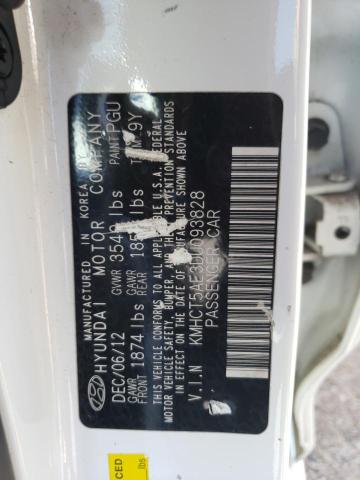 2013 Hyundai Accent Gls VIN: KMHCT5AE3DU093828 Lot: 59125084