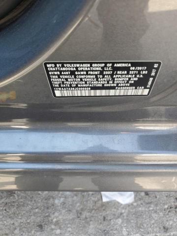 2018 Volkswagen Passat S VIN: 1VWAA7A36JC000326 Lot: 61087344