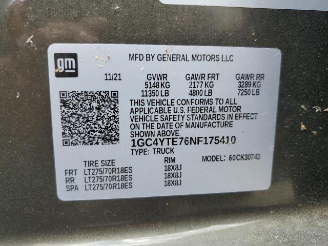 2022 Chevrolet Silverado K3500 Lt VIN: 1GC4YTE76NF175410 Lot: 59482824