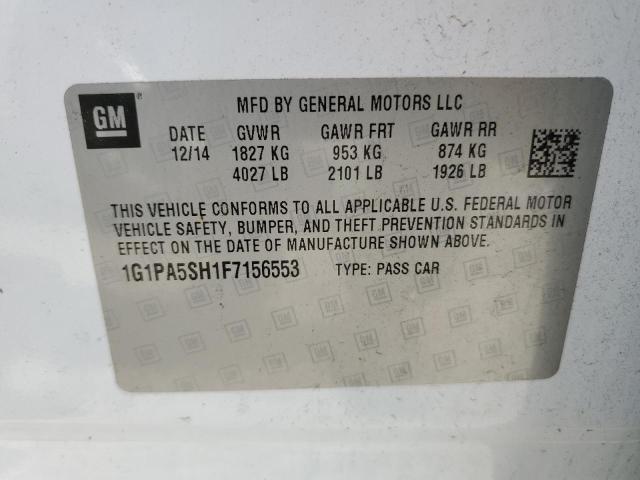 2015 CHEVROLET CRUZE LS - 1G1PA5SH1F7156553