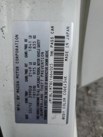 2012 Mazda 3 I VIN: JM1BL1M78C1664025 Lot: 57549624