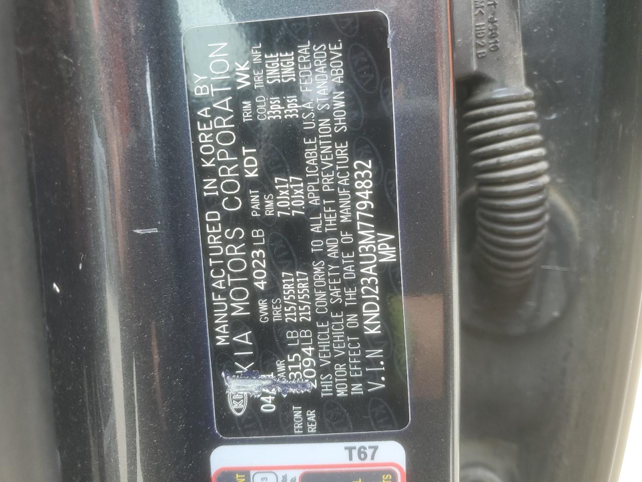 KNDJ23AU3M7794832 2021 Kia Soul Lx