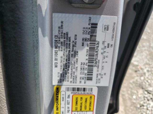 VIN 3FA6P0LU6JR246367 2018 Ford Fusion, Se Hybrid no.12