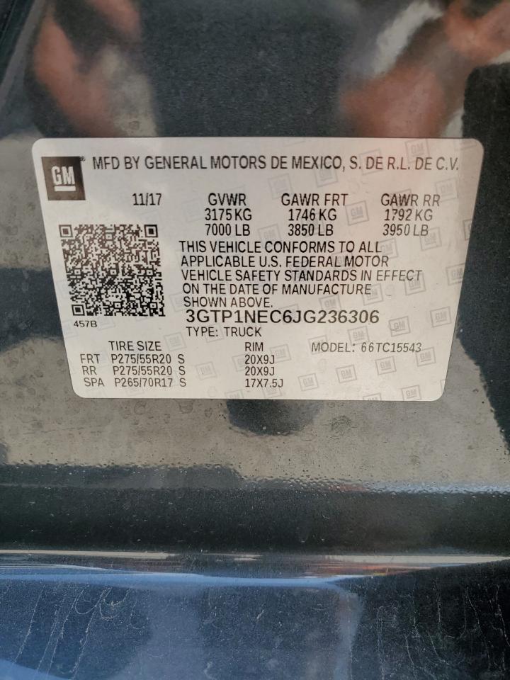 3GTP1NEC6JG236306 2018 GMC Sierra C1500 Slt