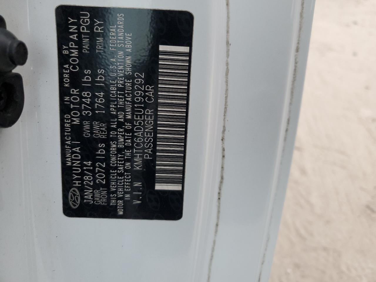 KMHTC6AD5EU199292 2014 Hyundai Veloster