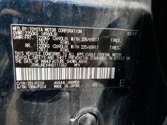 2017 Toyota Rav4 Hv Le VIN: JTMRJREV4HD111362 Lot: 58895544