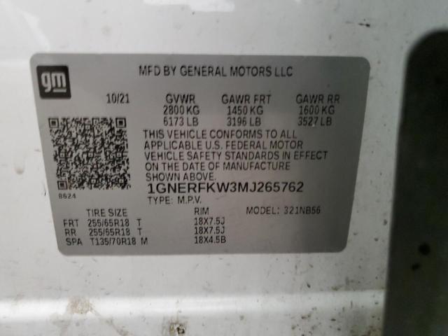 2021 CHEVROLET TRAVERSE L - 1GNERFKW3MJ265762