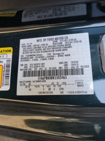 2019 Ford Mustang Bullitt VIN: 1FA6P8K08K5503465 Lot: 58260734