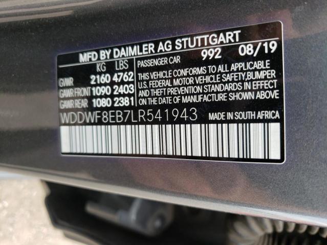 2020 Mercedes-Benz C 300 4Matic VIN: WDDWF8EB7LR541943 Lot: 57345114